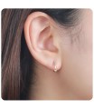 Silver Hoop Earring with Ball HO-8mm-B-GP
